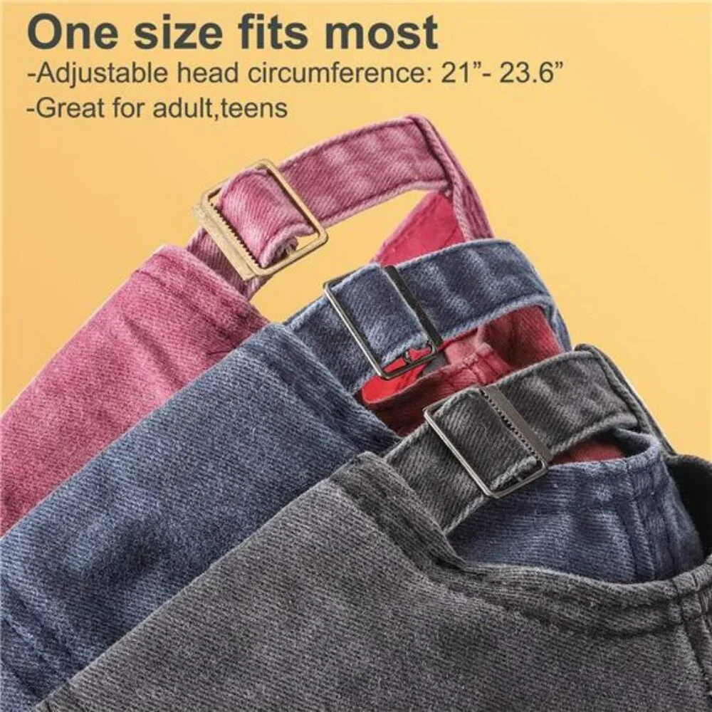 Urban Outfitters Washed Denim Caps in Gray, Blue, and Rose